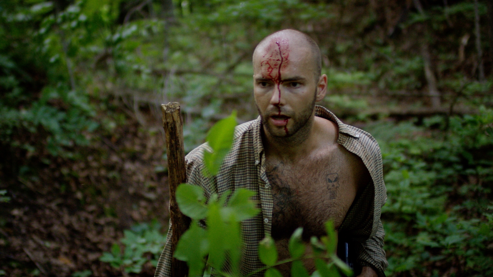 Danny bloodied in the wilderness